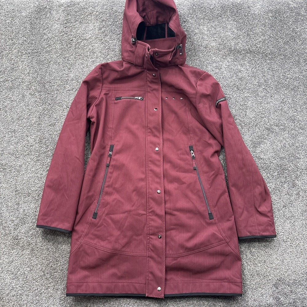 Womens M Chillax Winter Jacket Coat Parka Hooded Pockets Insulated Ski Zip